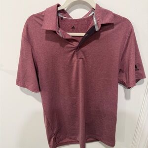 Adidas Men's Burgundy Polo Shirt